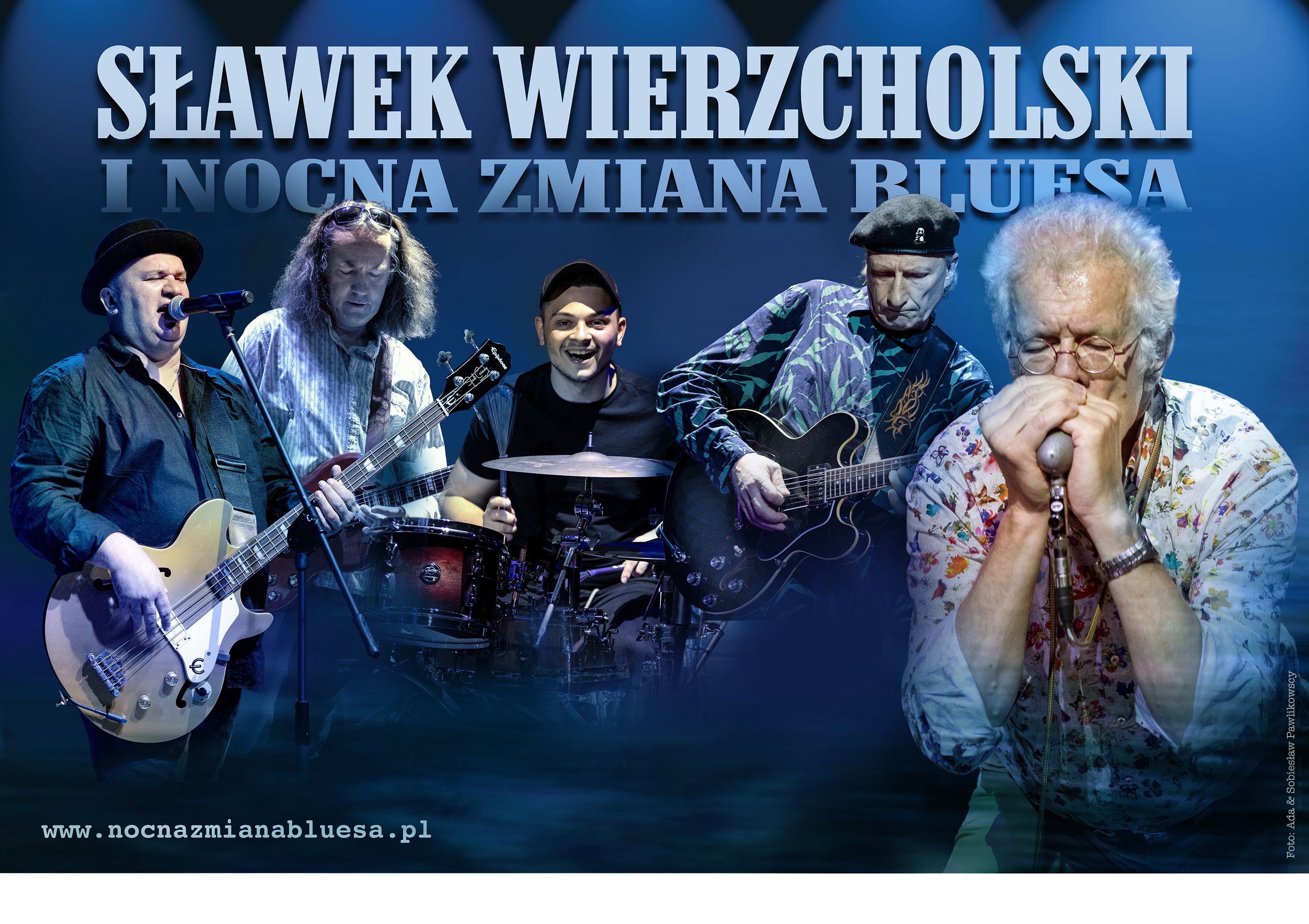 Sawek Wierzcholski i Nocna Zmiana Bluesa PLAKAT KONCERTOWY nowy